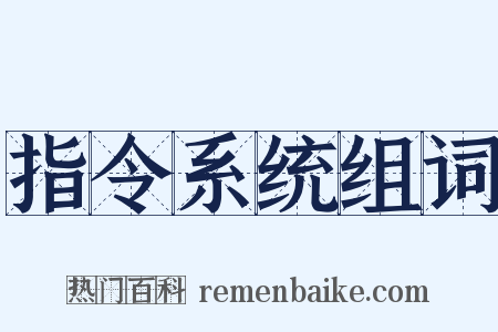 指令系统组词是什么意思的图片